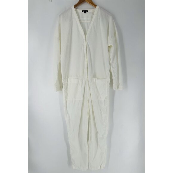 James Perse Jumpsuit Ivory Ultra Fine Corduroy $325 Women’s XL Read - Picture 3 of 12